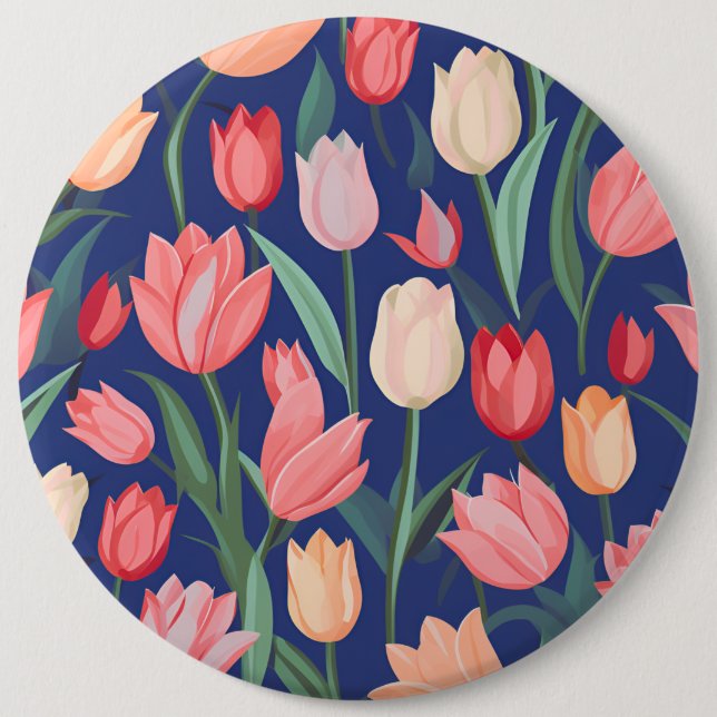 Tulips pattern  button (Front)