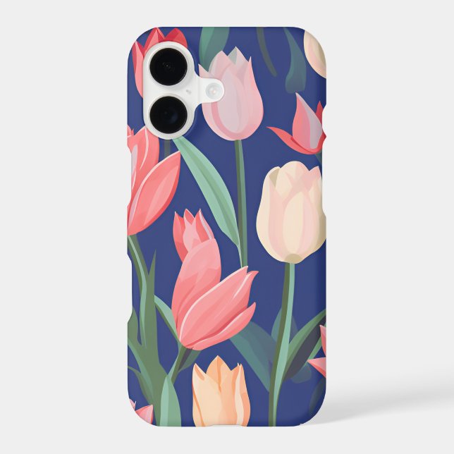 Tulips pattern. iphone case (Back)