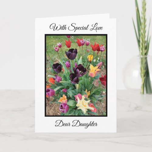 Tulips Personalised Daughter Birthday Card