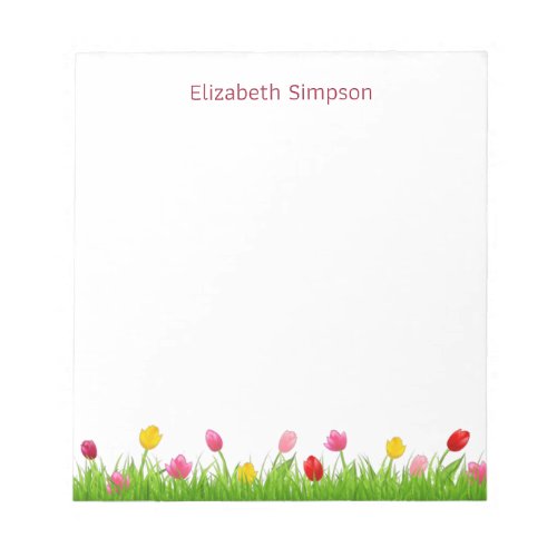Tulips Personalized Notepad