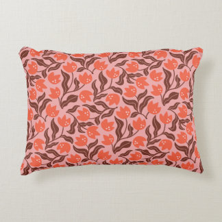 tulips pink accent pillow