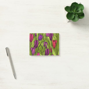 Custom big Post-it® notes with red tulip flower, Zazzle