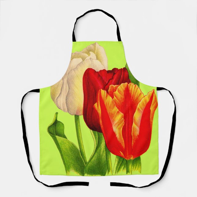 tulips print apron (Front)