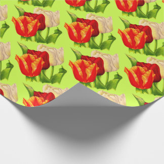 tulips print wrapping paper