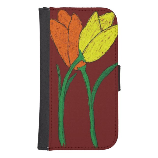 Tulips Samsung Galaxy Wallet Case (Front)