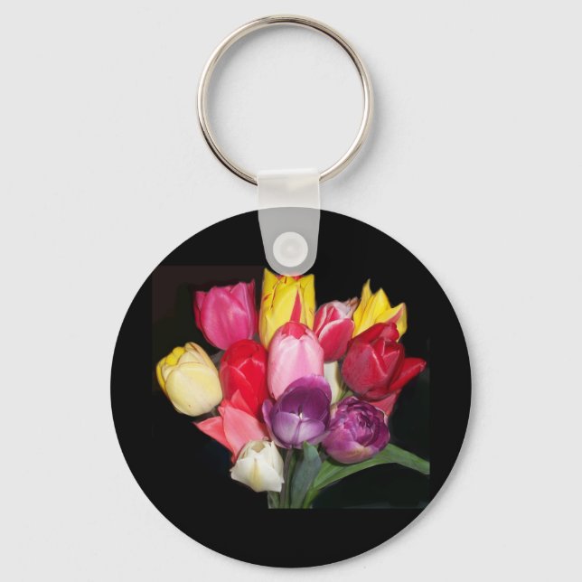 Tulips Says it All Keychain (Front)