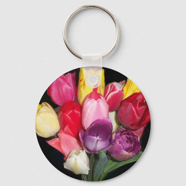 Tulips Says it All Keychain (Front)
