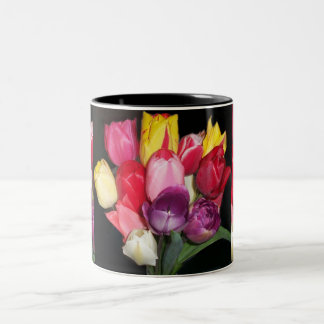 Tulips Says it All Two-Tone Coffee Mug