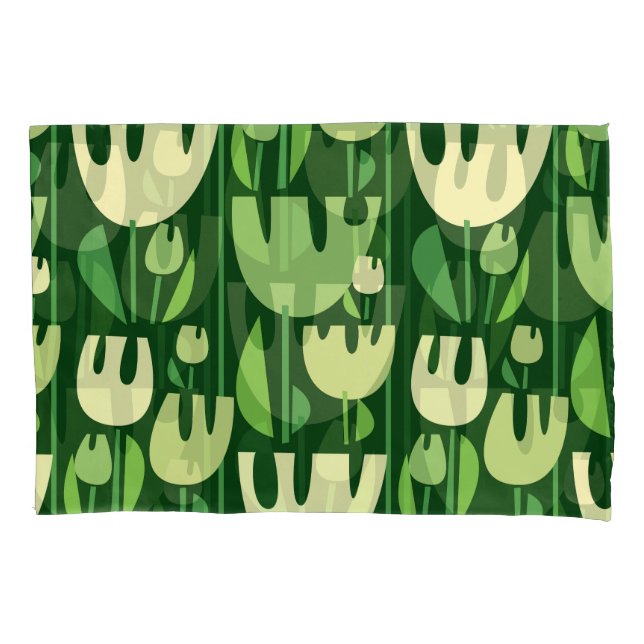 Tulips Scandinavian Style Pattern Pillow Case (Front)
