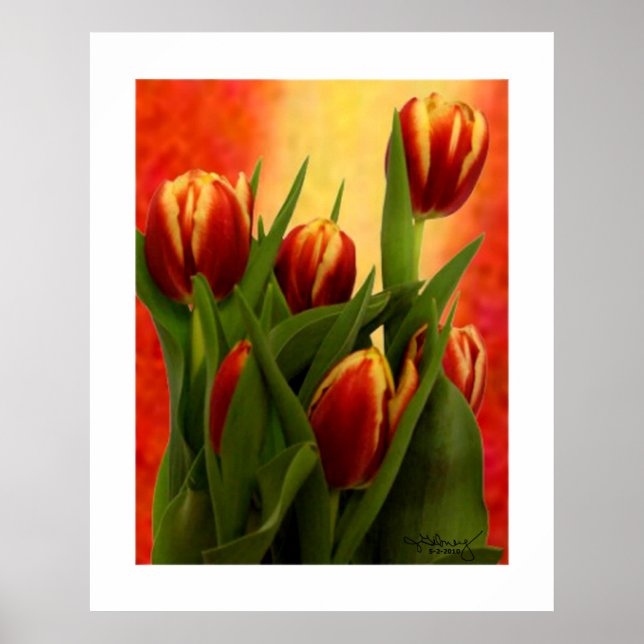 Tulips Smaller Wall Hanging Art The MUSEUM Zazzle Poster (Front)