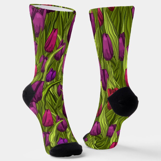 Tulips Socks (Angled)