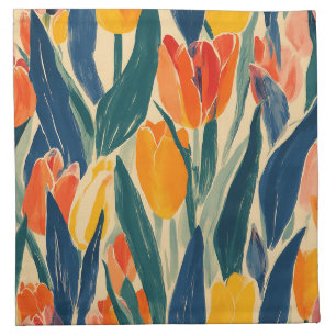 Tulips Spring Radiance Cloth Napkin