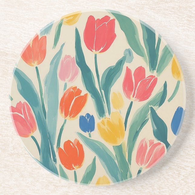 Tulips Spring Radiance Coaster (Front)