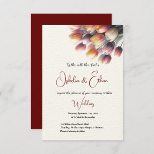 Tulips summer and spring modern invitation