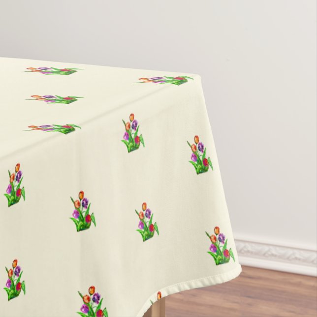 Tulips Tablecloth - Choose Color (In Situ)