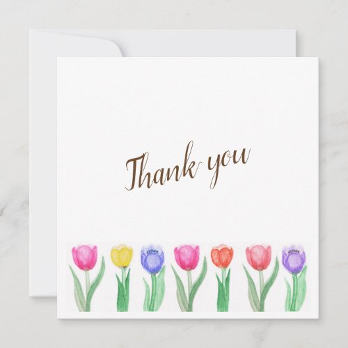 Tulips Thank you card