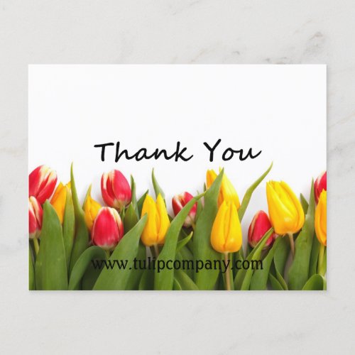 Tulips Thank_You Customizable Post Card