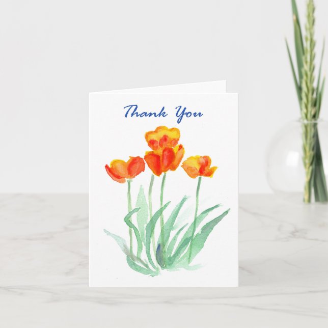 'Tulips' Thank You Notecard (Front)
