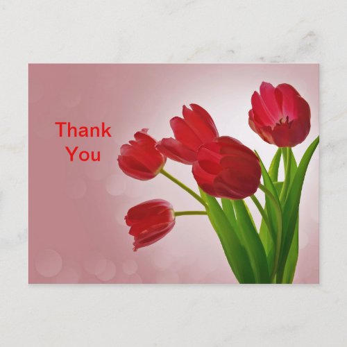 Tulips Thank You Postcard