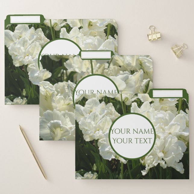 Tulips the white file folder (Set)