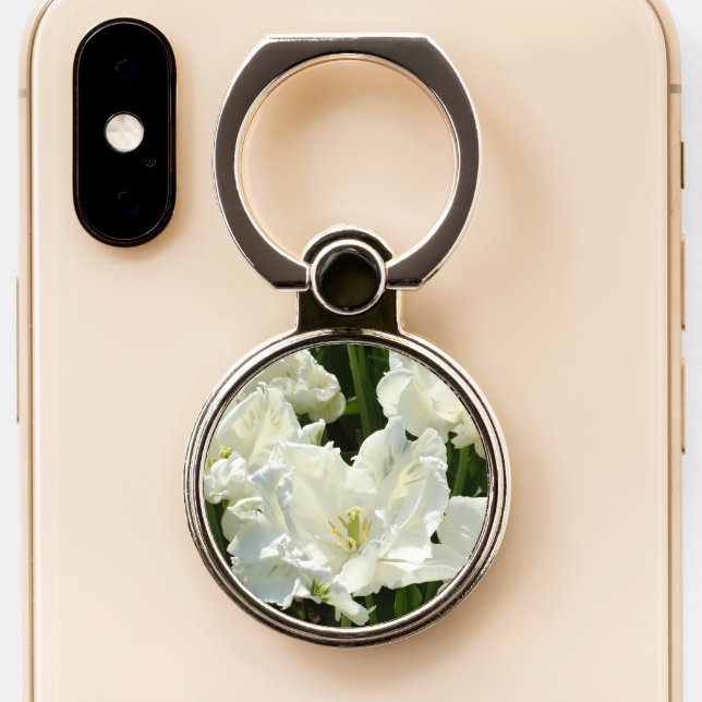 Tulips the white phone ring stand (Close Up)