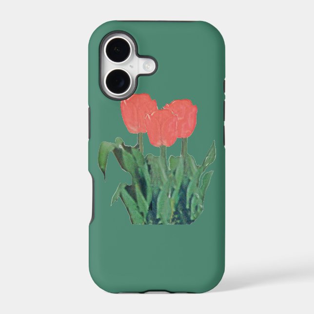 Tulips Three-Red Iphone Case (Back)