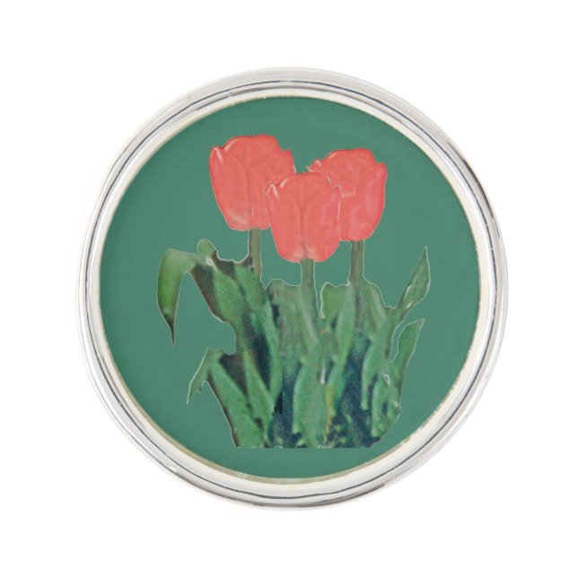 Tulips Three-Red Pin (Front)