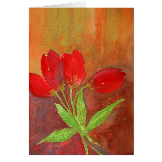 Tulips to cheer you up cards (Front)