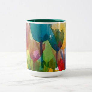 Tulips Two-Tone Coffee Mug