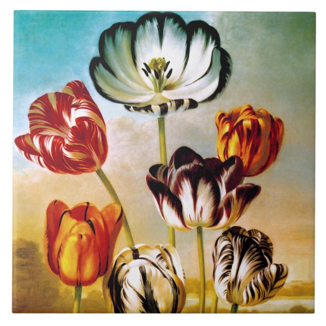 Tulips under the sky Tile (Front)