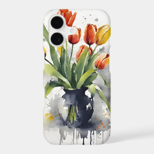 Tulips - Watercolor flowers iPhone 17 Case