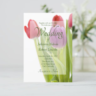 Tulips wedding invitation