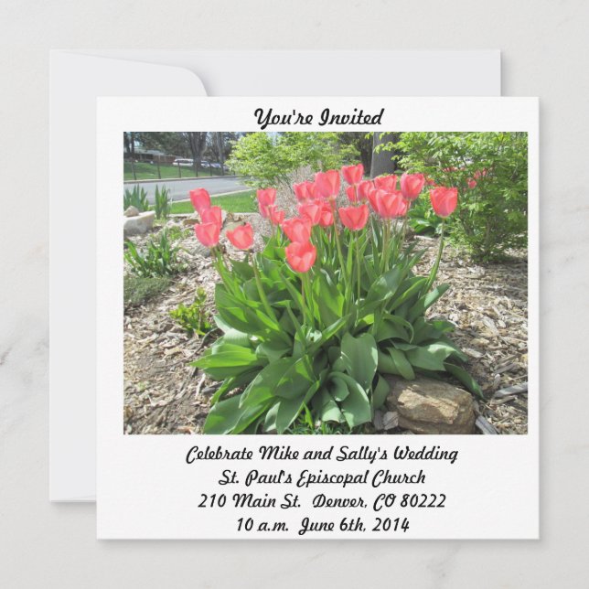 Tulips Wedding Invitation (Front)
