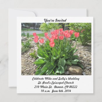 Tulips Wedding Invitation by Rinchen365flower at Zazzle