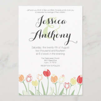 Tulips Wedding Invitation | Bright Colors