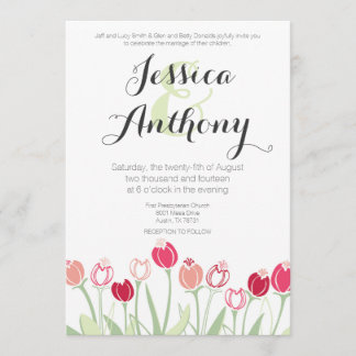 Tulips Wedding Invitation | Red Colors