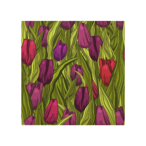 Tulips Wood Wall Art