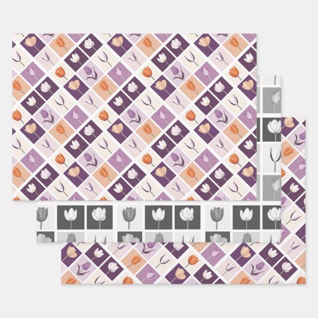 Tulips Wrapping Paper Sheets (Set)