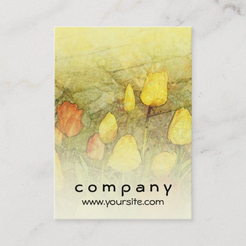 Tulips Yellow Orange Business Card