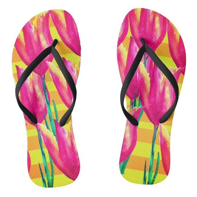 Tullips Stripes Flip Flops (Footbed)