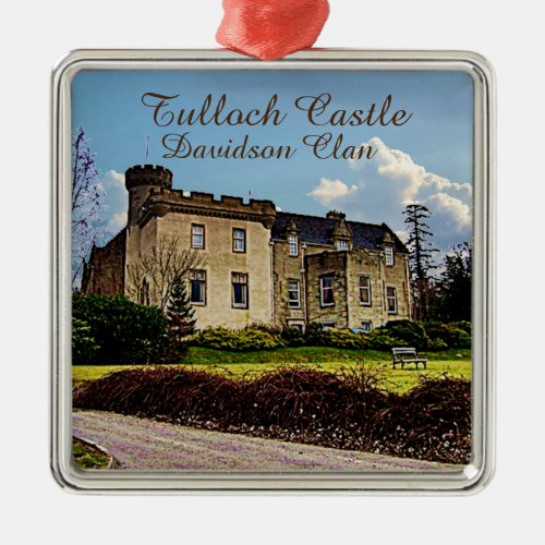 Tulloch Castle Scottish Davidson Clan Metal Ornament