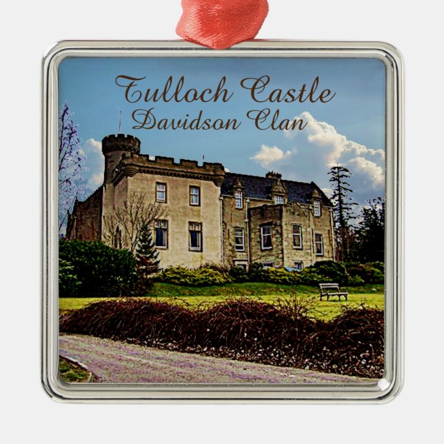Tulloch Castle Scottish Davidson Clan Metal Ornament (Front)