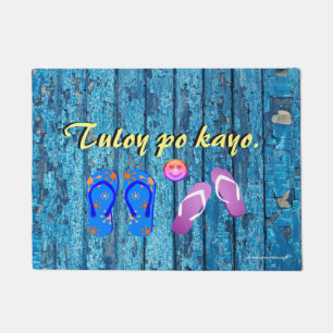 Tuloy po kayo "vintage woods blue" doormat