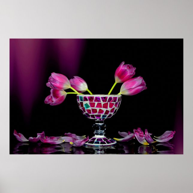 Tulpenzauber in Rosa Poster (Front)