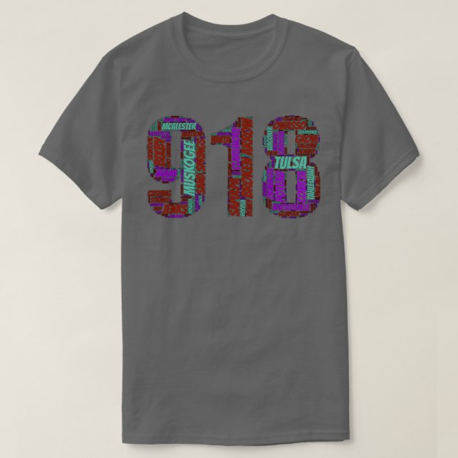 Tulsa and the 918 T-Shirt (Design Front)