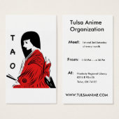 Tulsa Anime card 2 version (Front & Back)