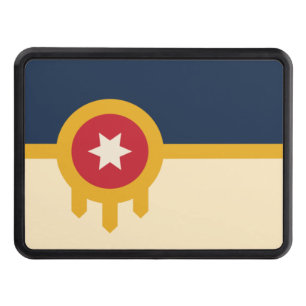Tulsa city flag hitch cover