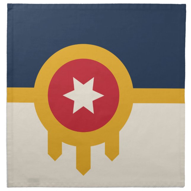 Tulsa City Flag MoJo Napkin (Front)