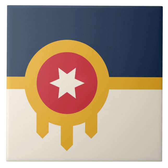 Tulsa City Flag Tile (Front)