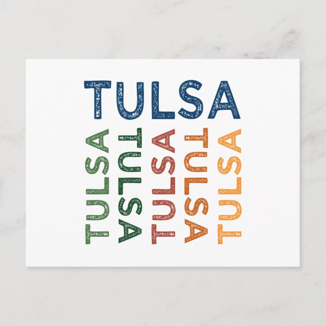 Tulsa Cute Colorful Postcard (Front)